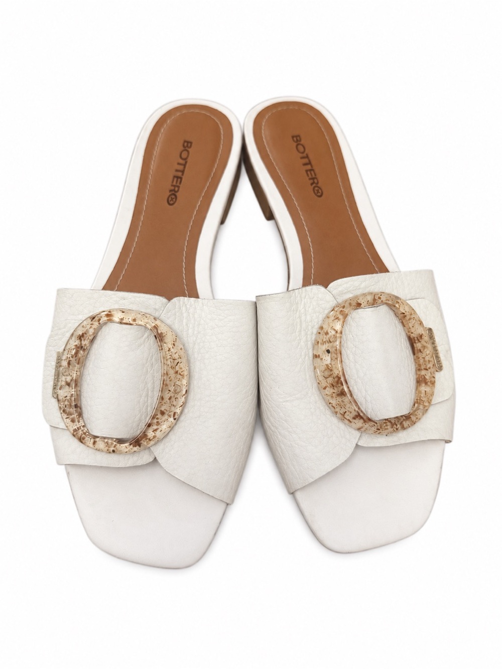 Bottero Leather Upper Slide Sandals – Size 9